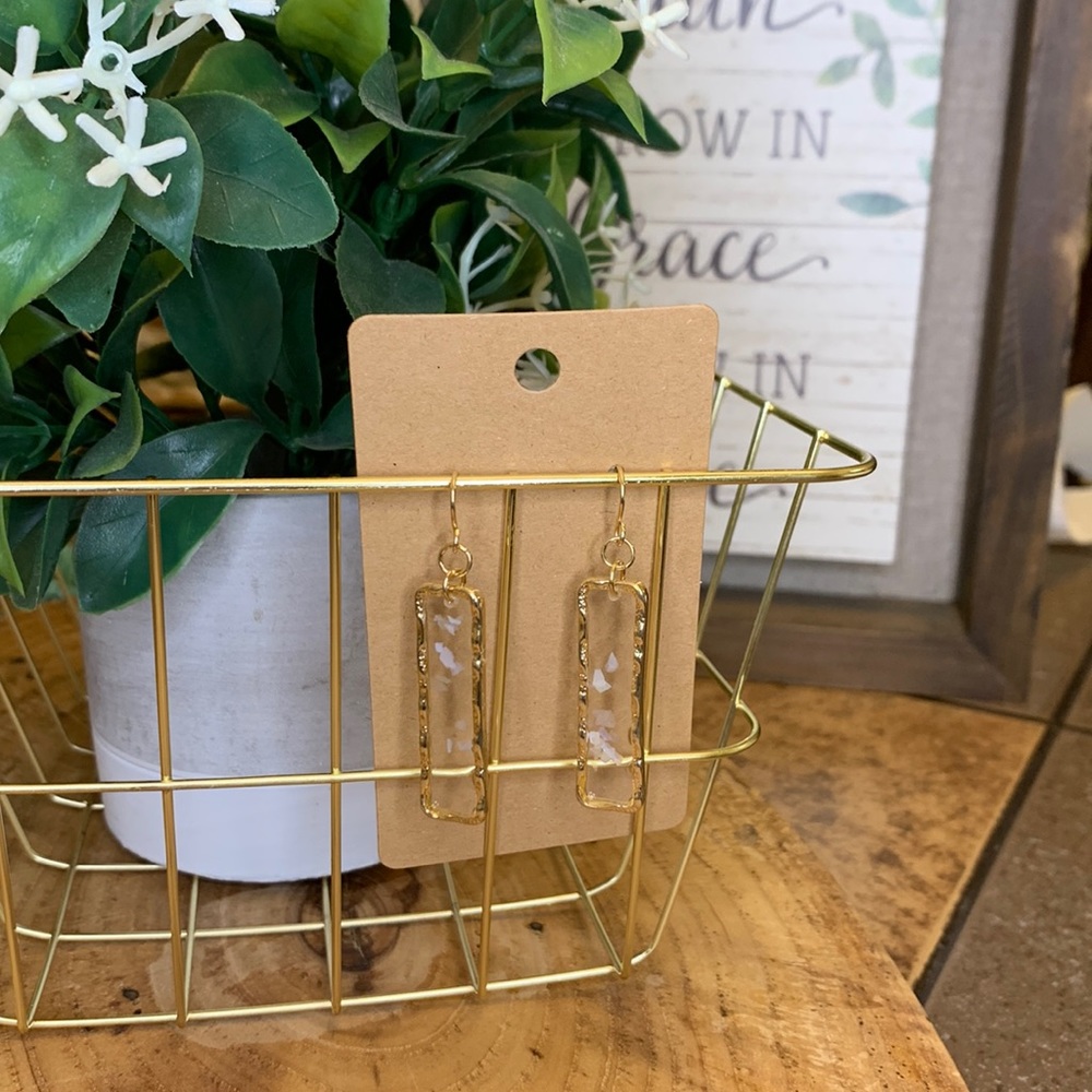 Gold Geometric Dangle Earrings